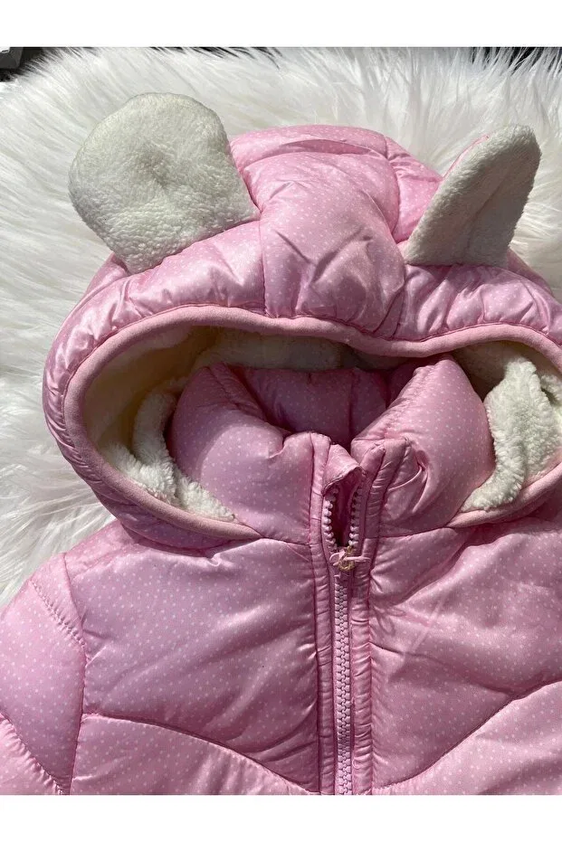 Детское пальто для девочек с принтом Mayakids, Pink — фото 2
