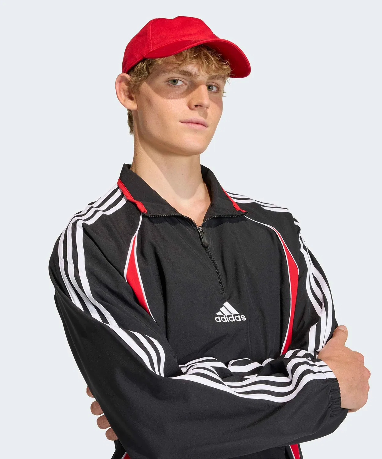 Мужской свитшот с полузастежкой-молнией Team Geist Adidas, Black — фото 4