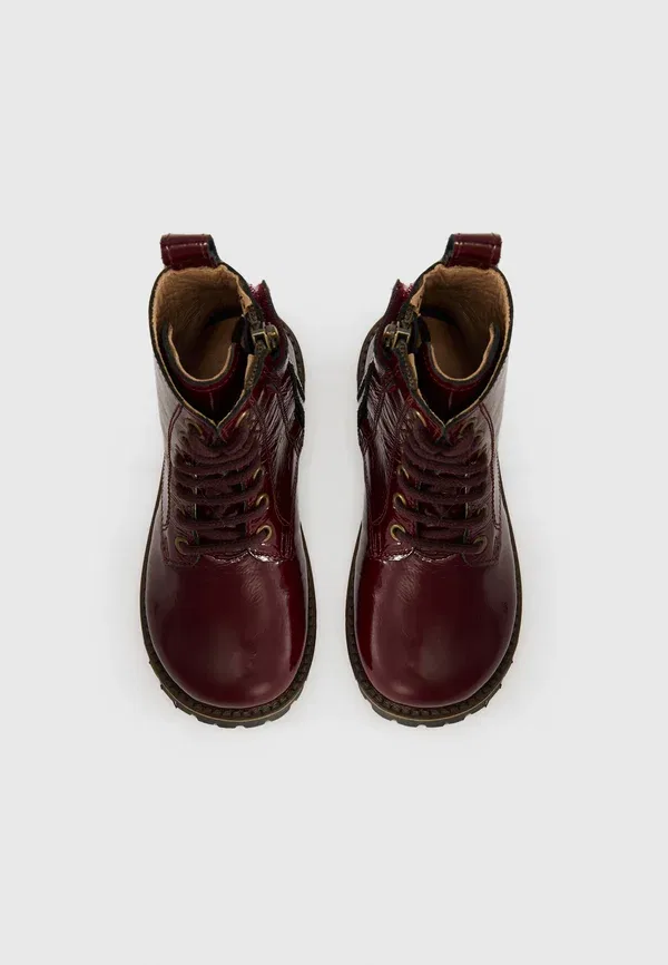 Ботинки на шнуровке с декоративными шипами Unisex-lace-up ankle boots Petit Nord Copenhagen, Burgandy, бордовый — фото 4