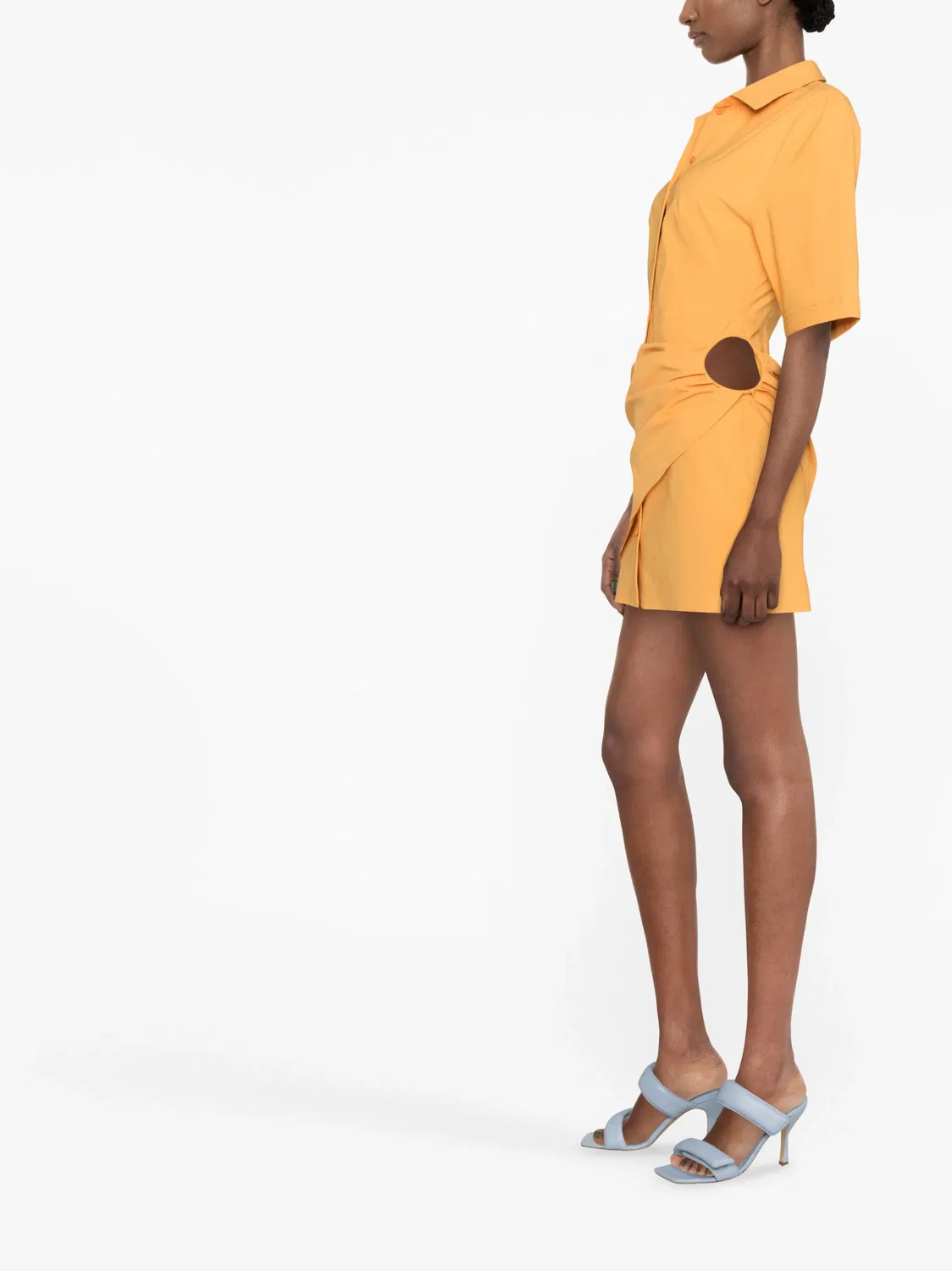 Платье-рубашка La Robe Camisa Jacquemus, мандариновый — фото 2