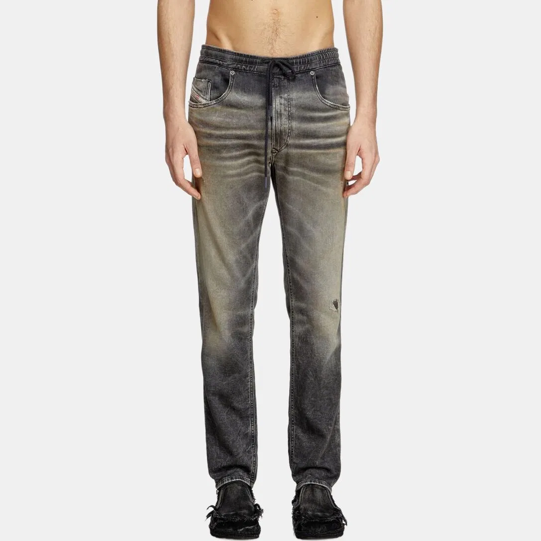 Джинсы Ripped Regular Joggjeans DIESEL, Black — фото 3