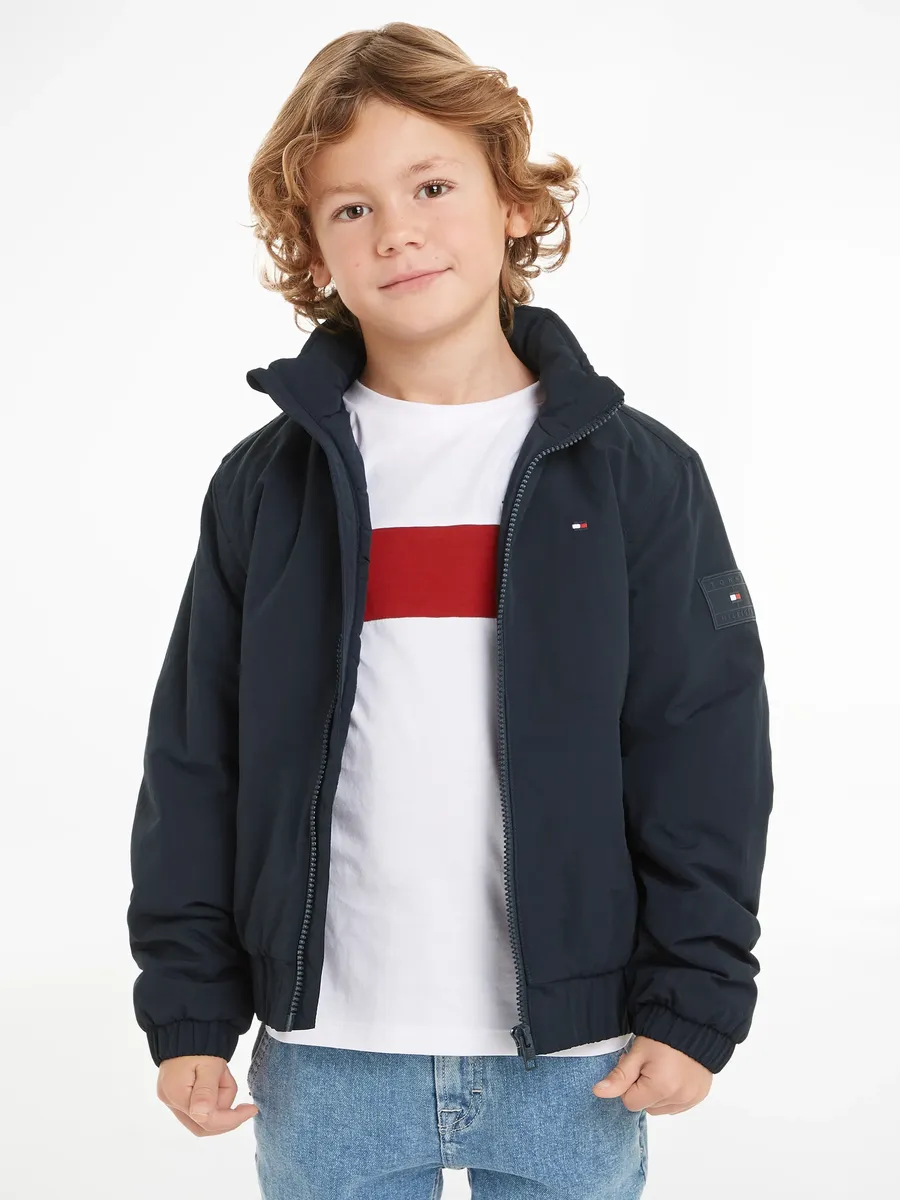 

Блузон Tommy Hilfiger "ESSENTIAL PADDED JACKET", малыш до 2 лет, воротник стойка, молния, цвет Desert Sky