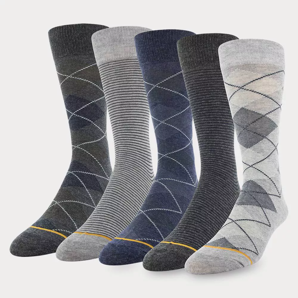 

Мужские носки Signature Gold by GOLDTOE Argyle Crew Socks 5 пар