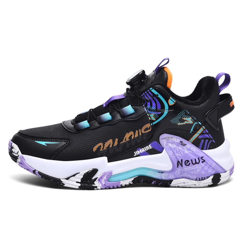 

Мужские повседневные туфли средней высоты с мягкой подошвой и противоскользящим покрытием King Jinmai, Black Orange Red Spring Fall