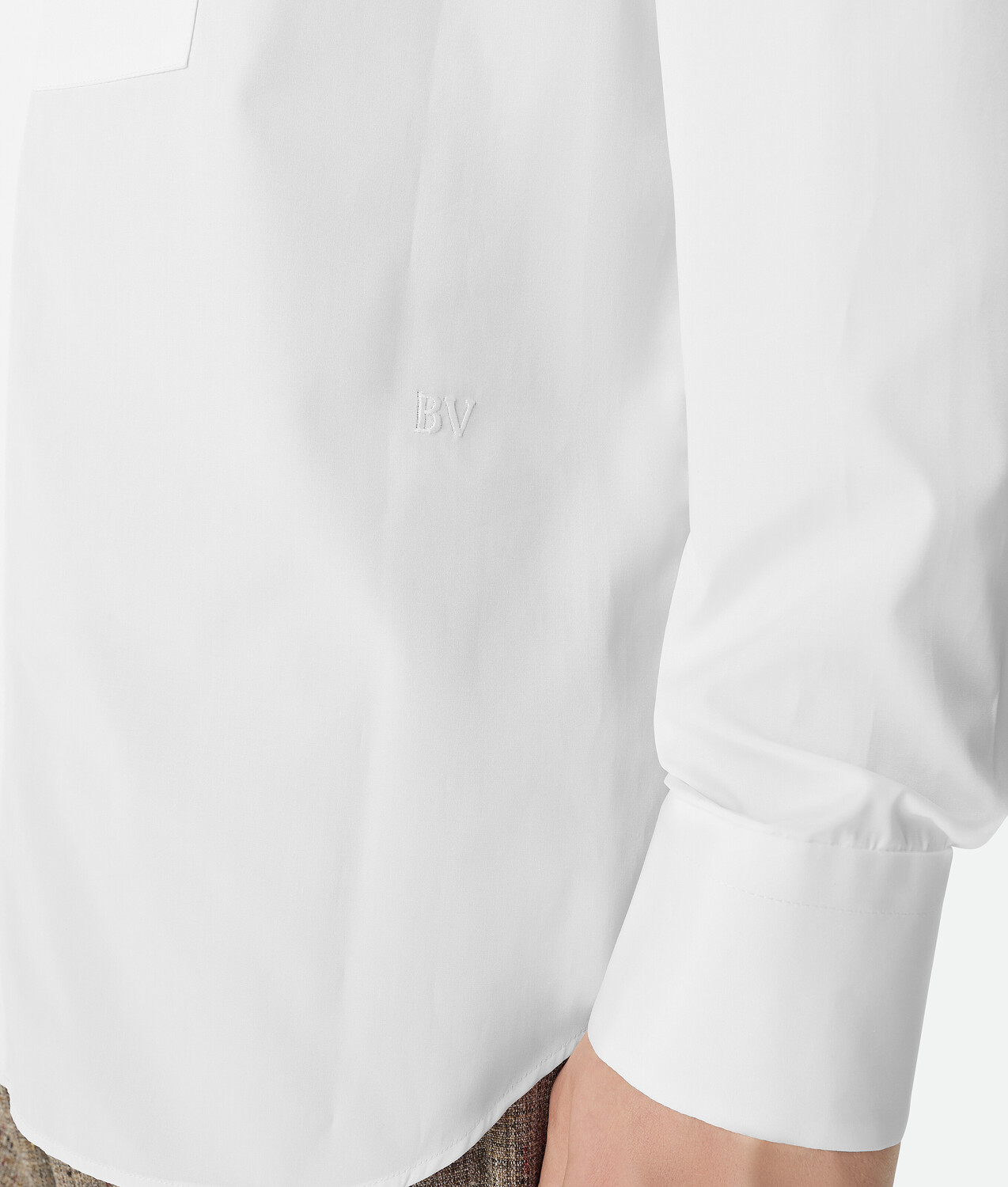 Poplin plastron shirt BOTTEGA VENETA, белый — фото 4