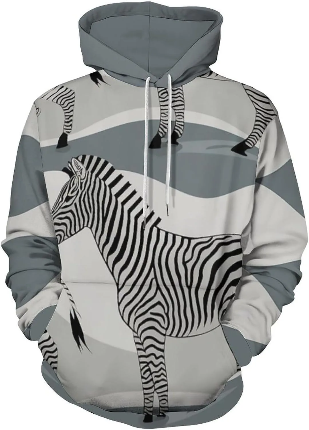 

Мужской свитшот с длинным рукавом и круглым вырезом, принт animal print, для повседневных выходов HLSDFRES