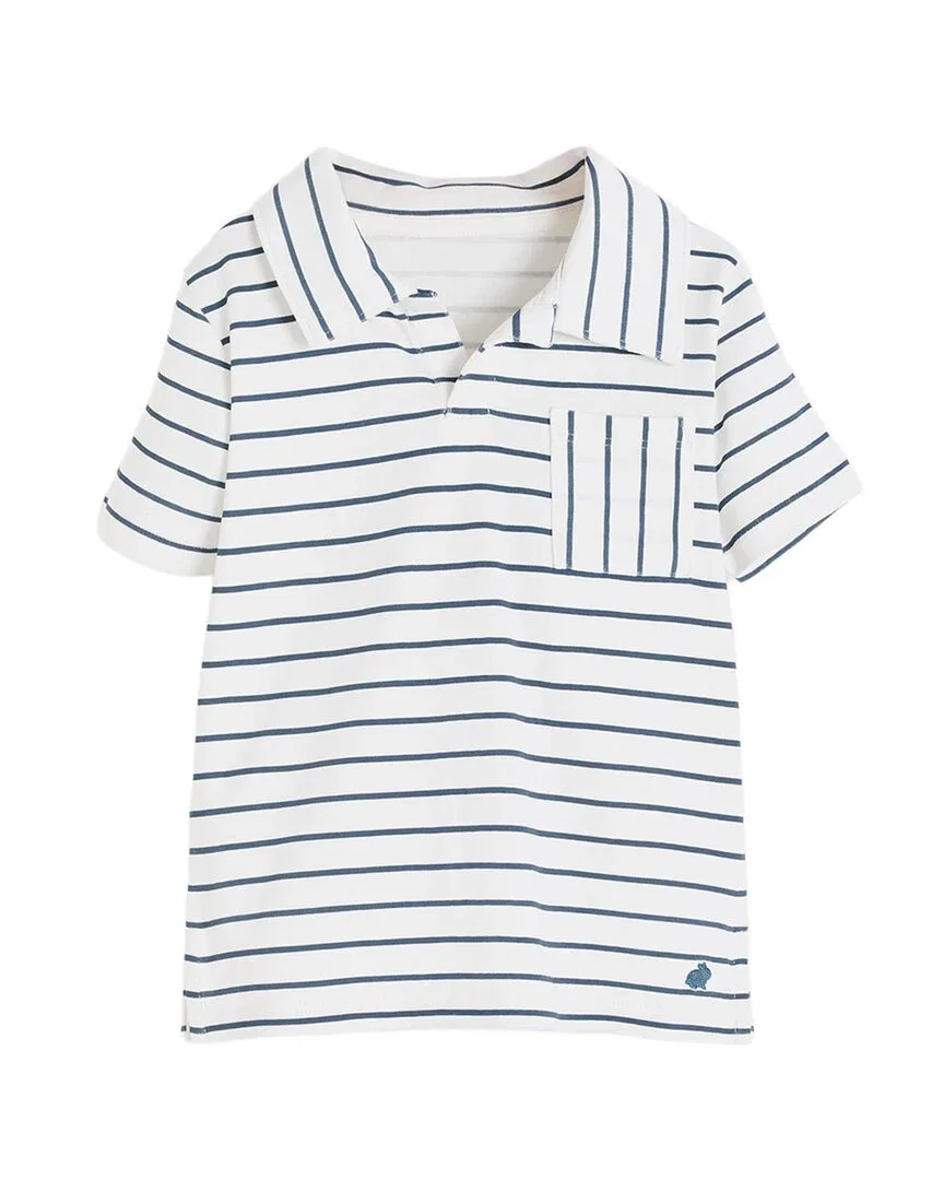 Футболка Babycottons в полоску с коротким рукавом, синий