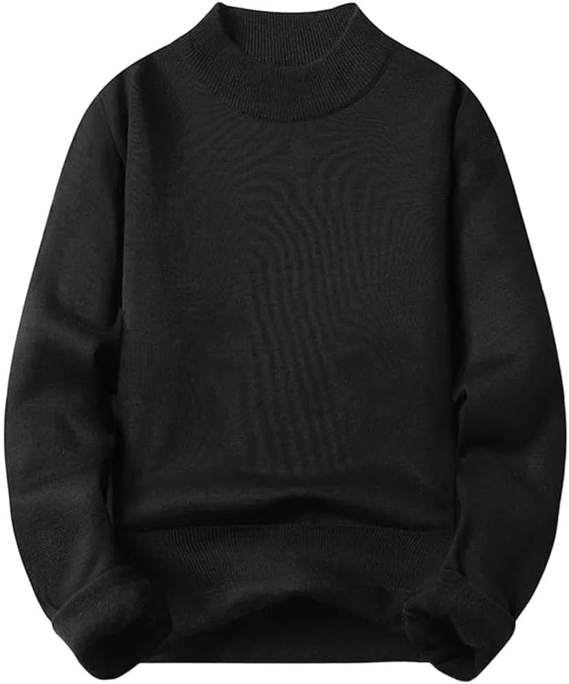 

Мужской вязаный свитер с полувысоким воротником