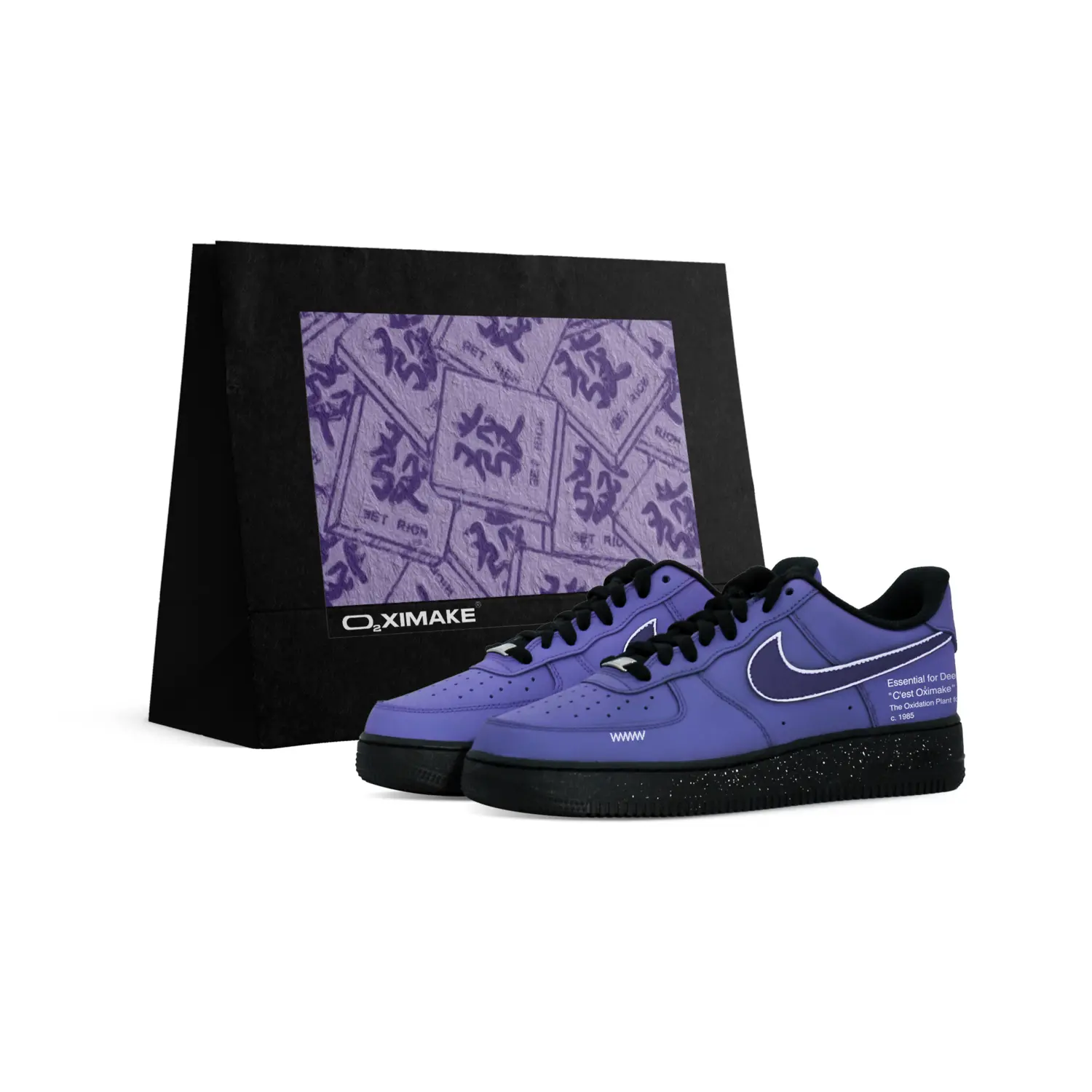 

Air Force 1 устойчивые к истиранию увеличивающие рост низкие скейтборд кроссовки унисекс черный смородиново-фиолетовый Nike, черный Currant фиолетовый