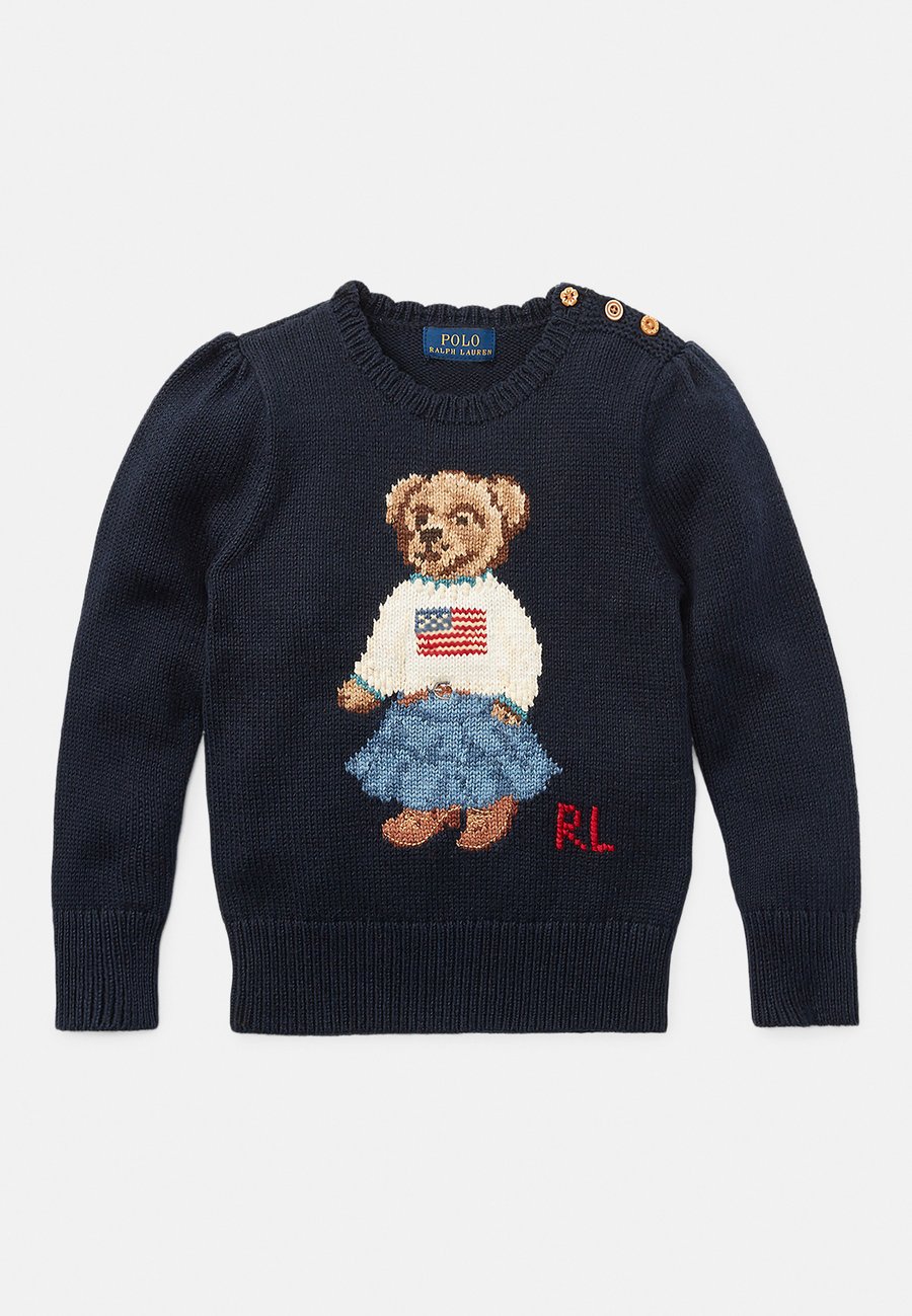 Джемпер Polo Ralph Lauren POLO BEAR COTTON SWEATER 7-14Y, Hunter Navy/Dark Blue — фото 4