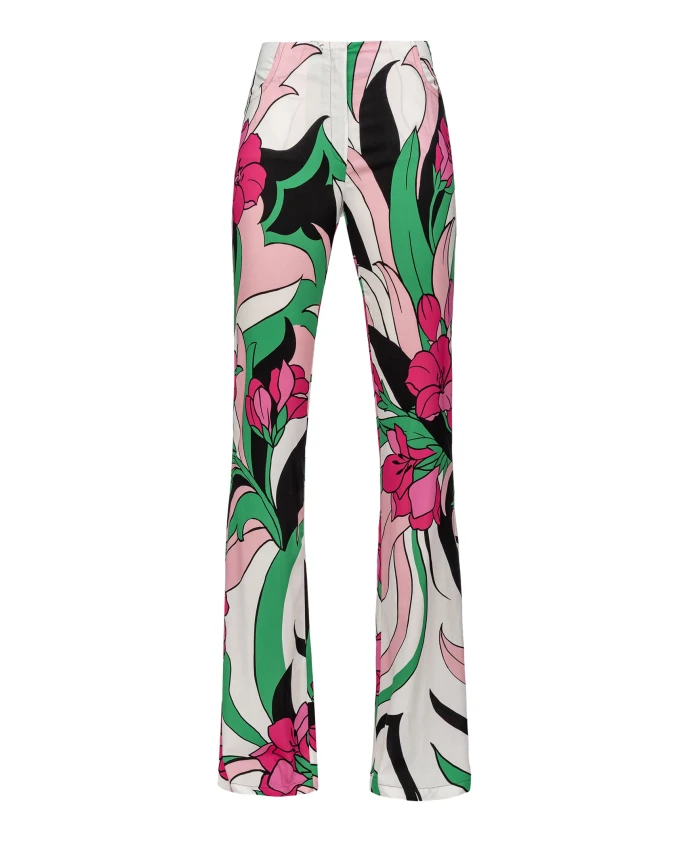 

Брюки свободного кроя с цветочным принтом Pinko, розовый