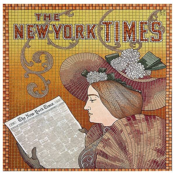 

Картина на холсте LegendArte The New York Times Ad, 1895, многоцветный