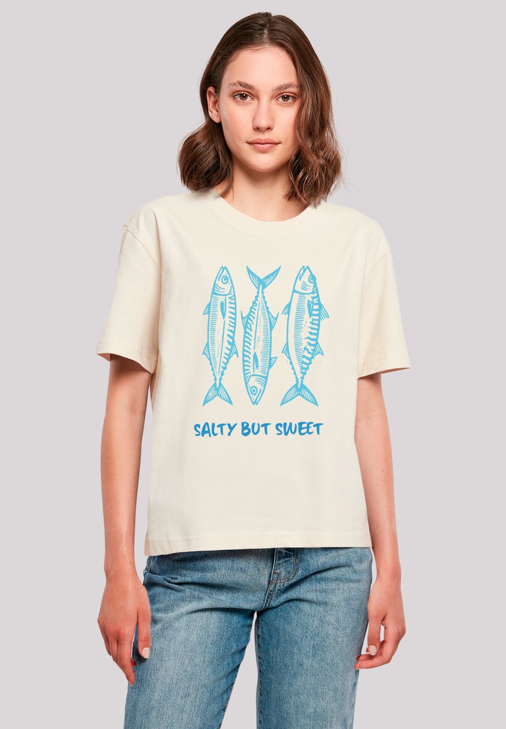 

Футболка с принтом SALTY BUT SWEET F4NT4STIC, песочный