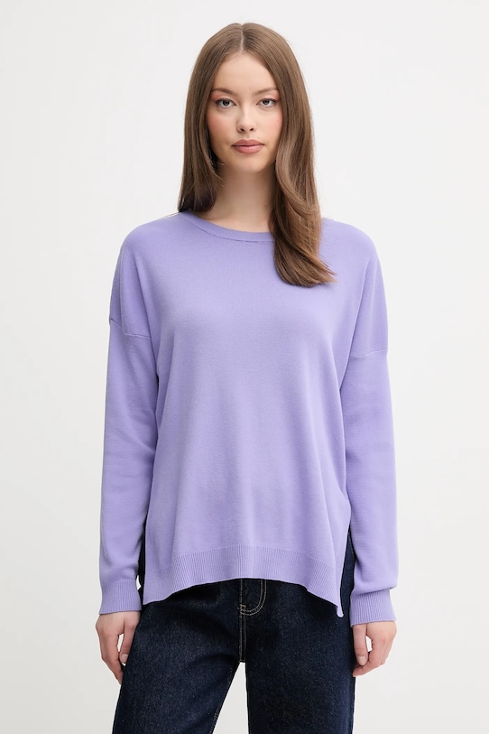 

Хлопковый свитер United Colors Of Benetton, фиолетовый