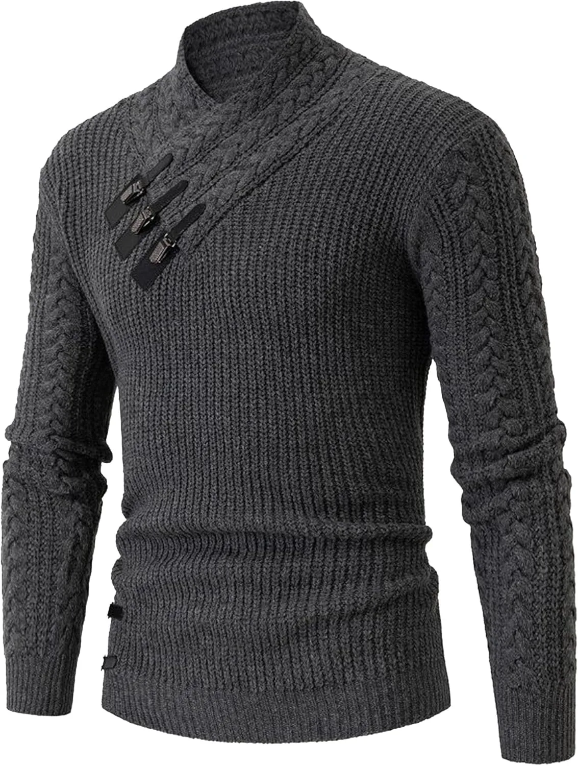 

Мужской вязаный пуловер с длинным рукавом Slim Fit Gsywaipei