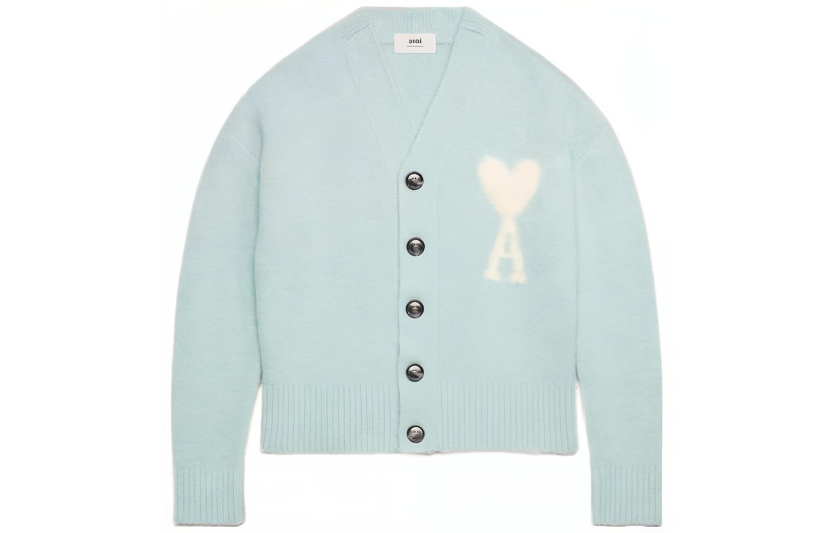 

Парижский вязаный кардиган на пуговицах Ami De Coeur AMIPARIS, синий