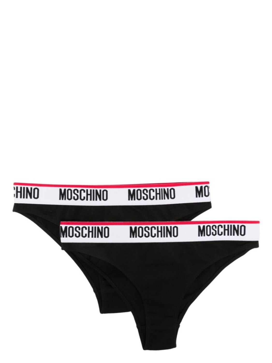 

Moschino комплект из двух трусов-брифов с логотипом, черный
