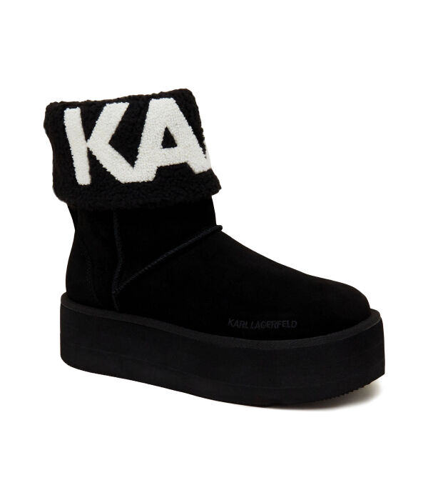 Кожаные зимние ботинки термо karl logo Karl Lagerfeld, черный