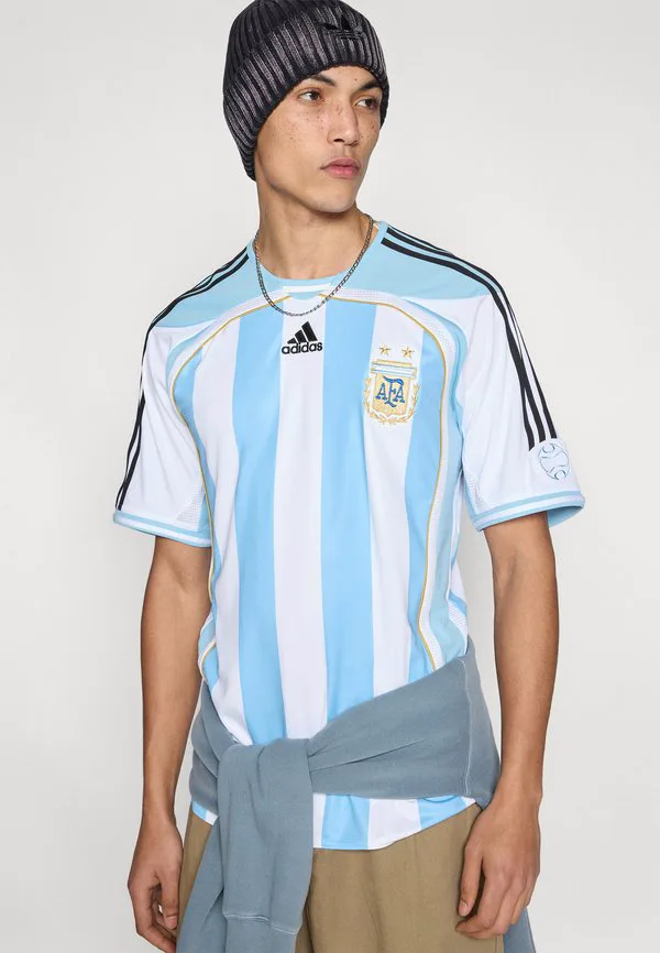 Домашняя футболка сборной аргентины 2006 года Adidas Performance, White/Clear Blue