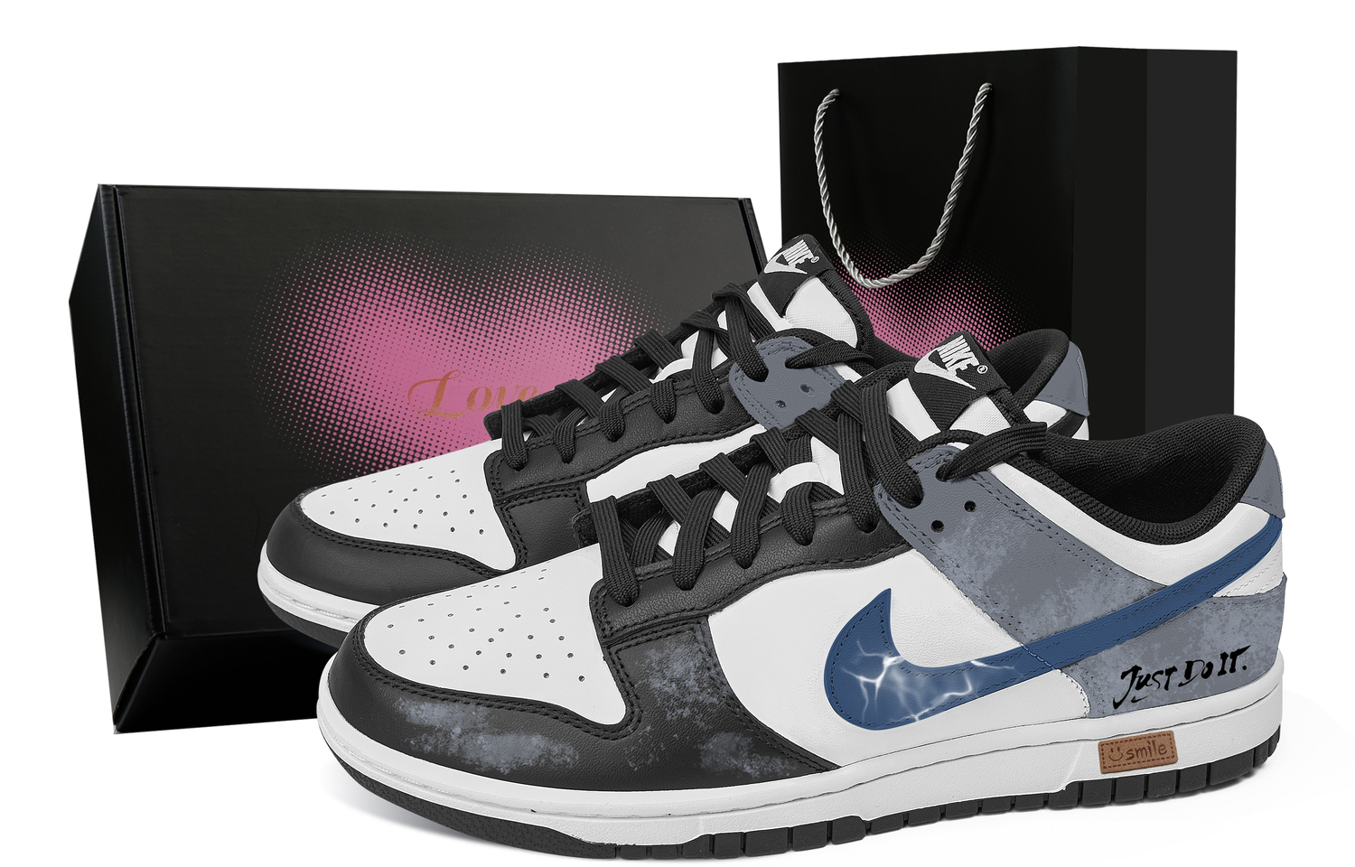 

Dunk Solitary Wanderer, Heart Box устойчивые к истиранию низкие кроссовки для скейтбординга унисекс Nike, черный/серый