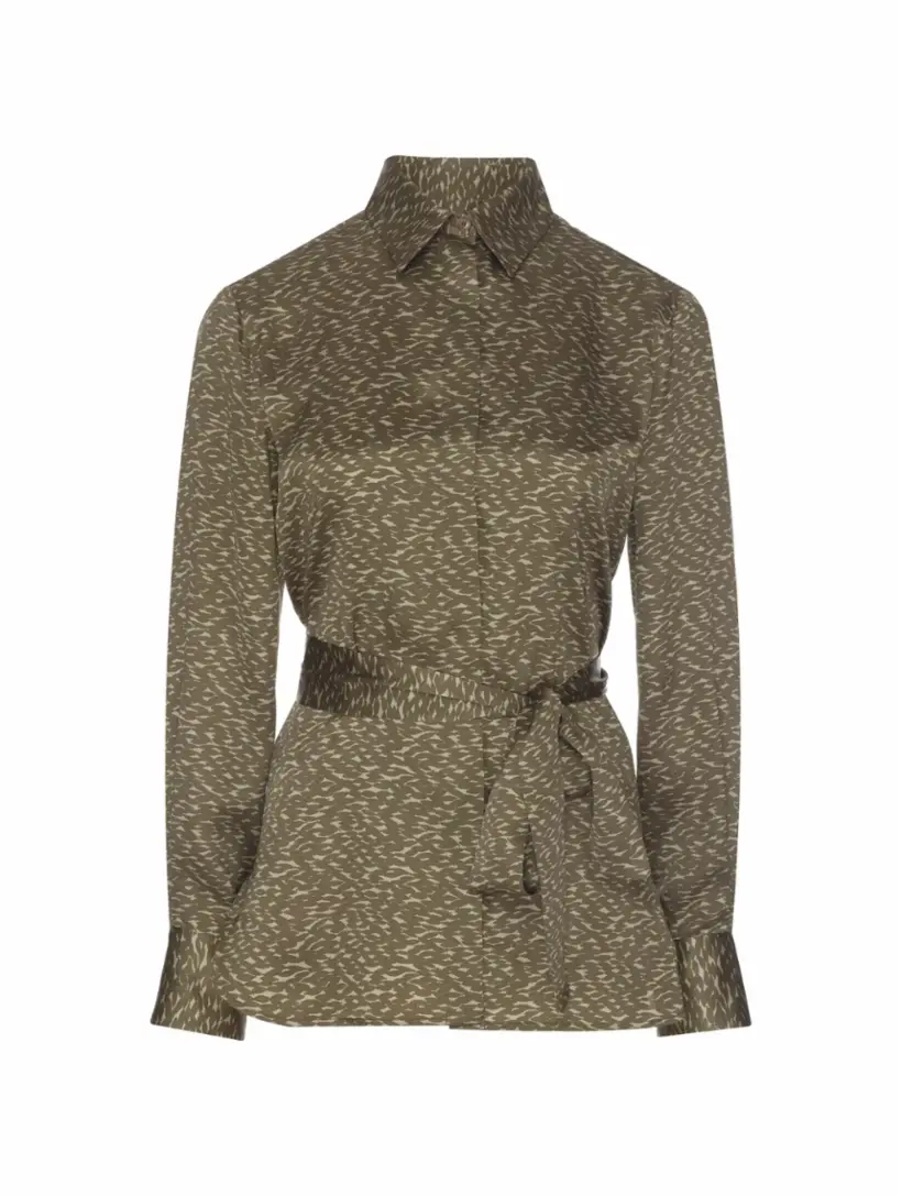 

Шелковая блузка с принтом Kiton, мультиколор