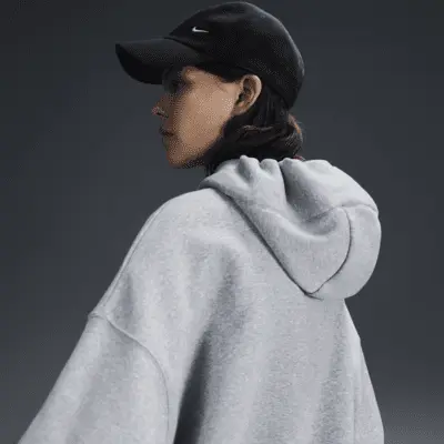 Худи Nike Sportswear Phoenix Fleece, цвет Dark Grey Heather/Sail — фото 4