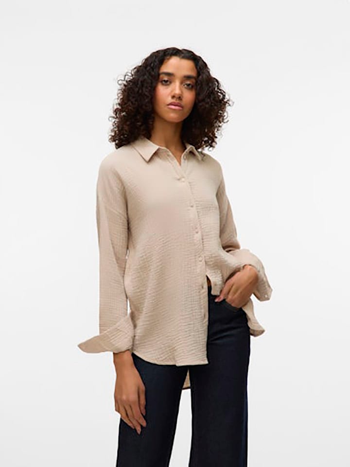 

Рубашка Vero Moda, бежевый