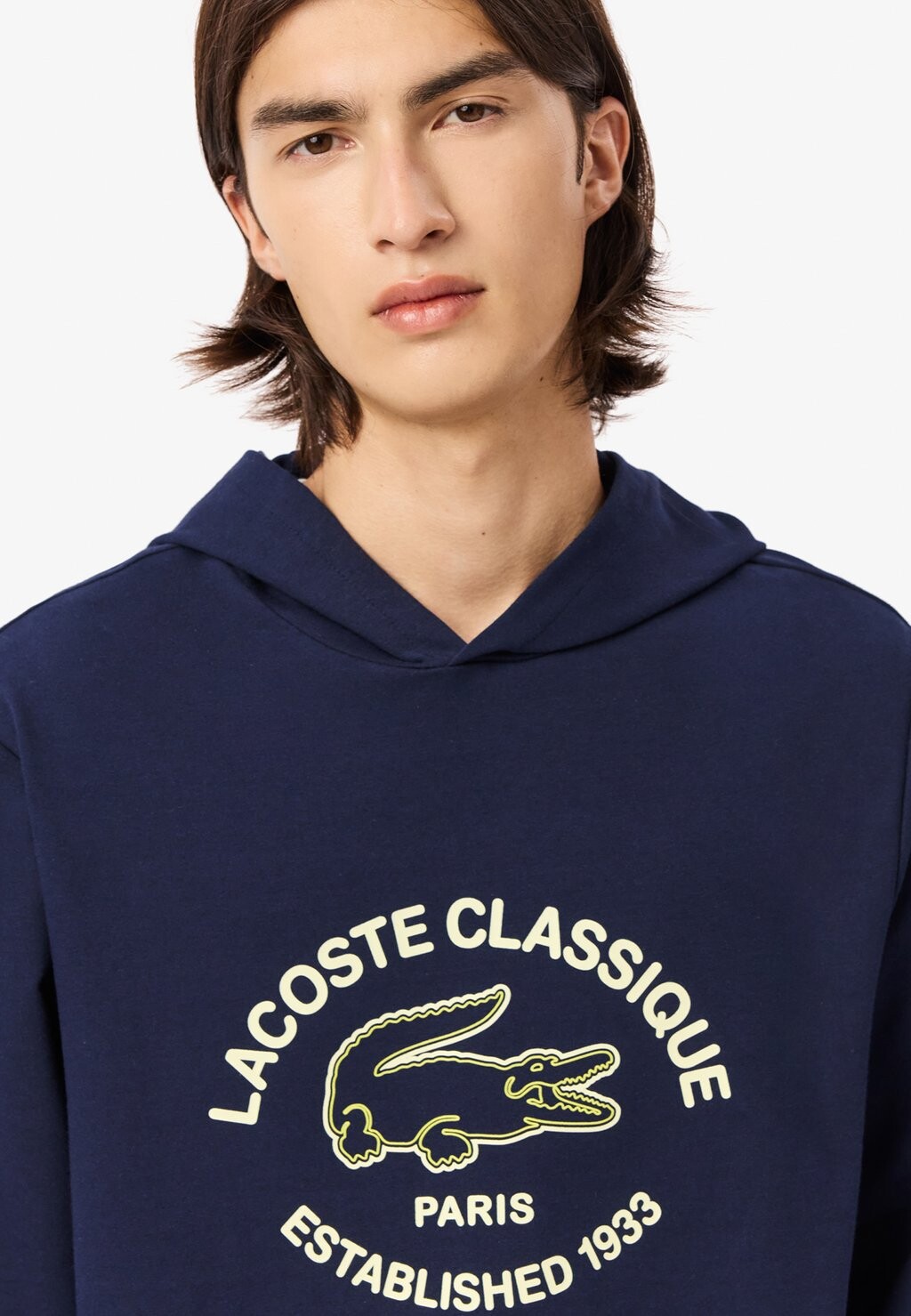 

Толстовка с капюшоном Lacoste, темно-синий