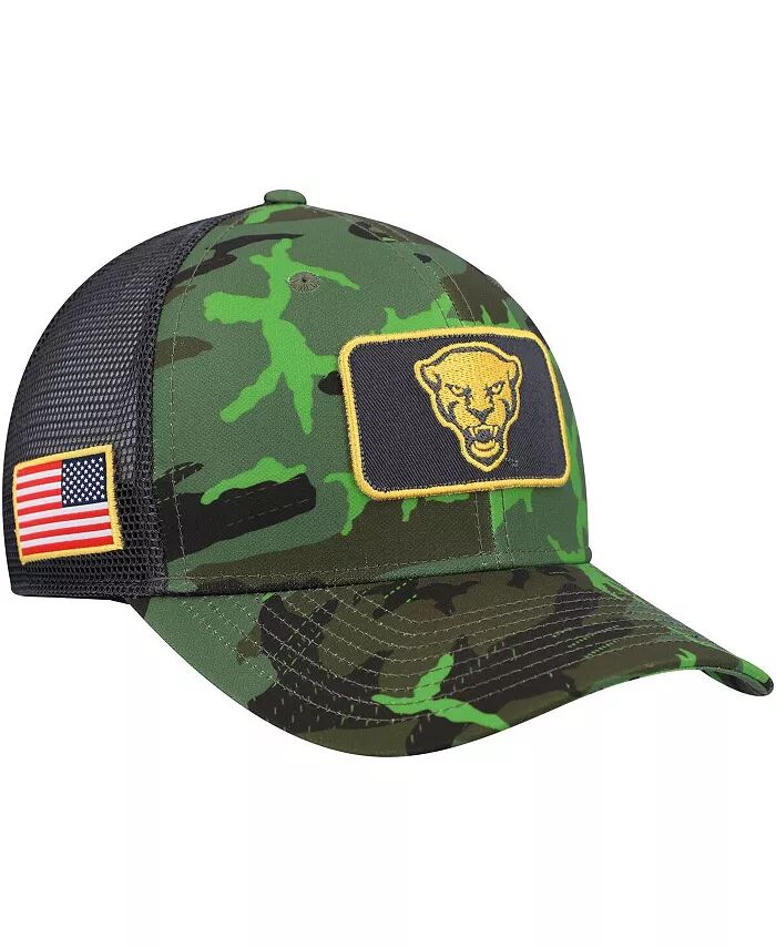 

Мужская кепка Camo Black Pitt Panthers Classic99 Veterans Day Trucker Snapback Nike