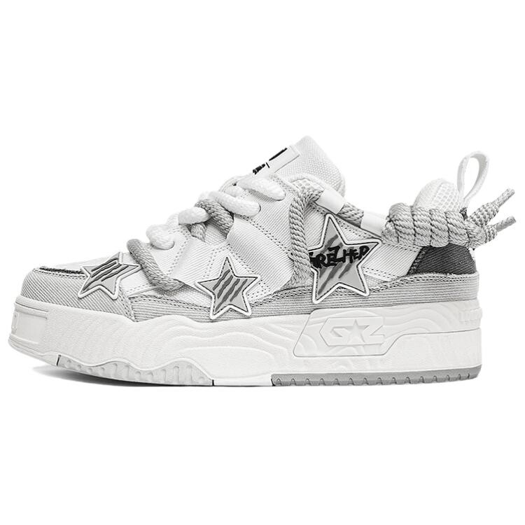 

Кроссовки Trackers Skateboarding Shoes Unisex Low-top White/Gray, белый/серый