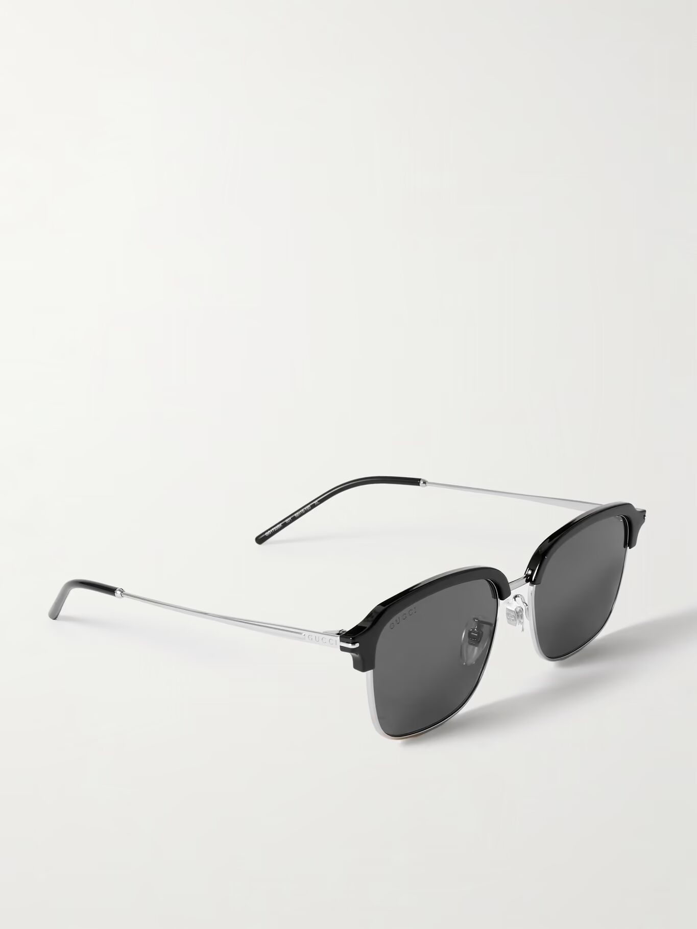 

Солнцезащитные очки D-Frame из ацетата и серебристого тона GUCCI EYEWEAR, черный