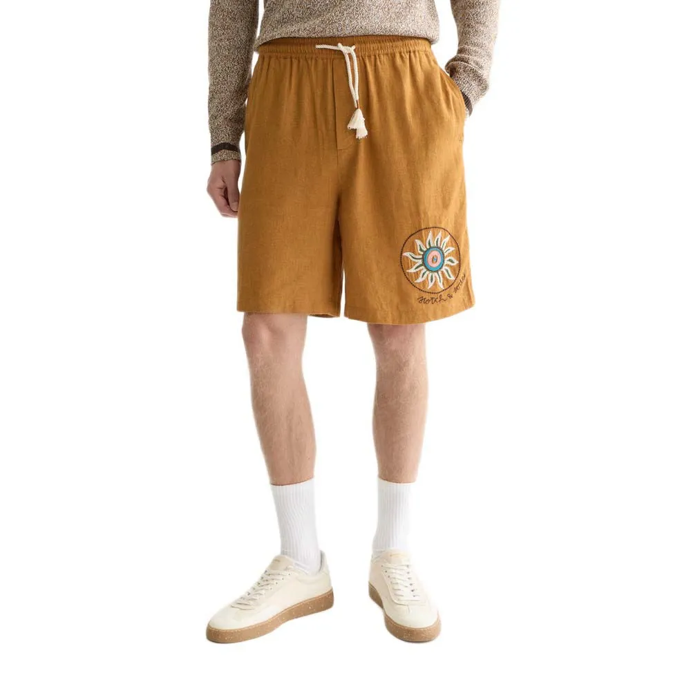 

Льняные шорты Scotch & Soda 182183 с широкими штанинами, коричневый