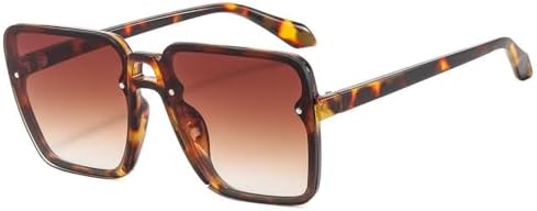 

Большие винтажные солнцезащитные очки для женщин, фиолетово-зелено-розовые, с защитой от УФ-излучения UV400, для мужчин и женщин, с леопардовым принтом, один размер MTZJH, One Color