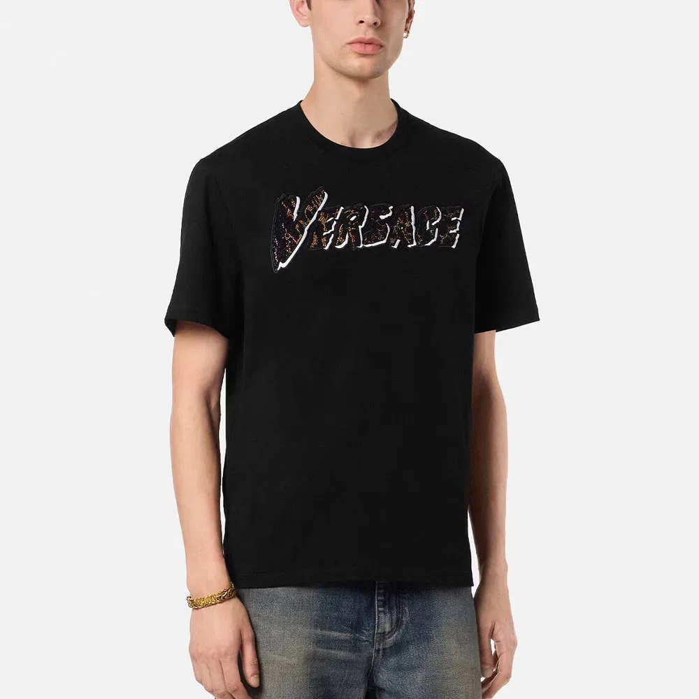Мужская футболка с логотипом VERSACE, Black — фото 2