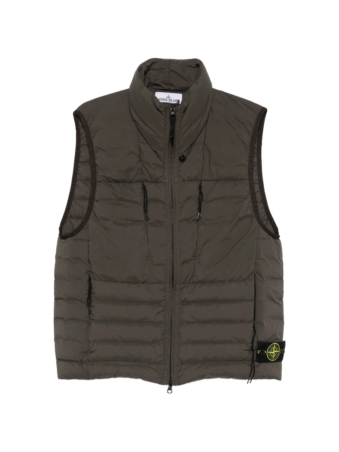 Стеганый жилет зеленого цвета Stone Island, зеленый