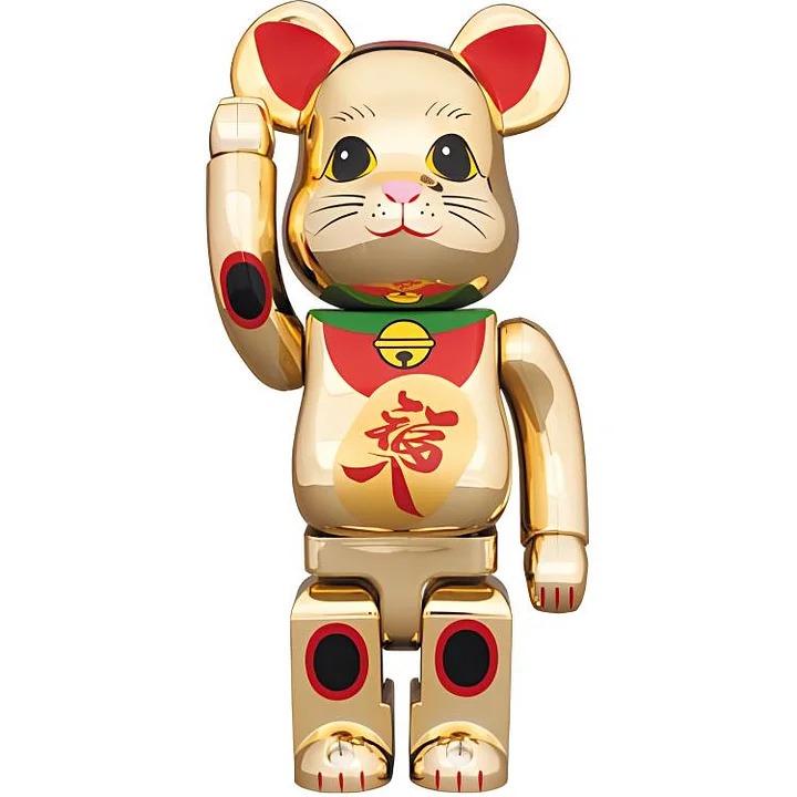 

Виниловая фигурка Be@rbrick Maneki Neko Gold Plated Fukuiri, 7 см