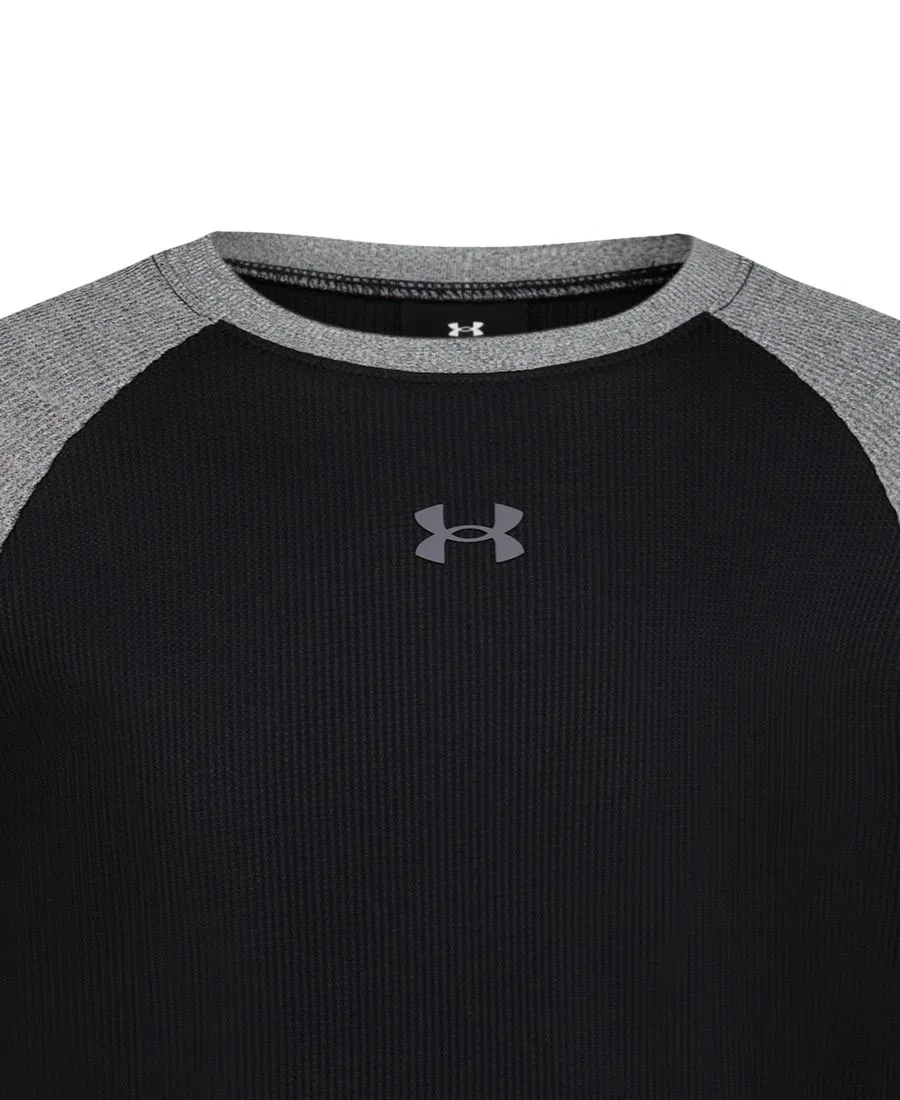 Детская футболка с длинным рукавом, цвет-блок Under Armour, Black — фото 4
