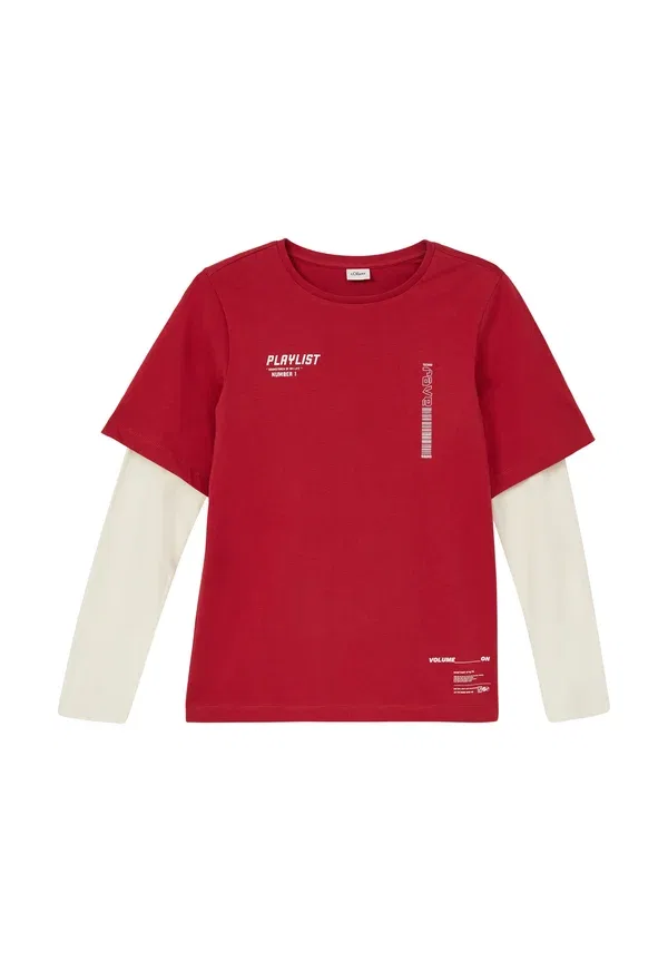 Лонгслив с принтом Long sleeved top S.Oliver, красный — фото 4