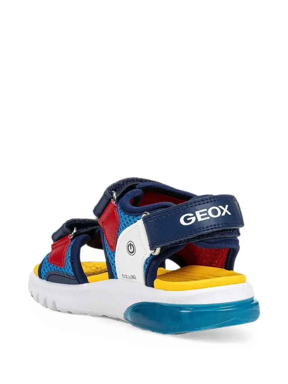 Сандалии Superman со светящейся подошвой Geox Kids, синий — фото 4