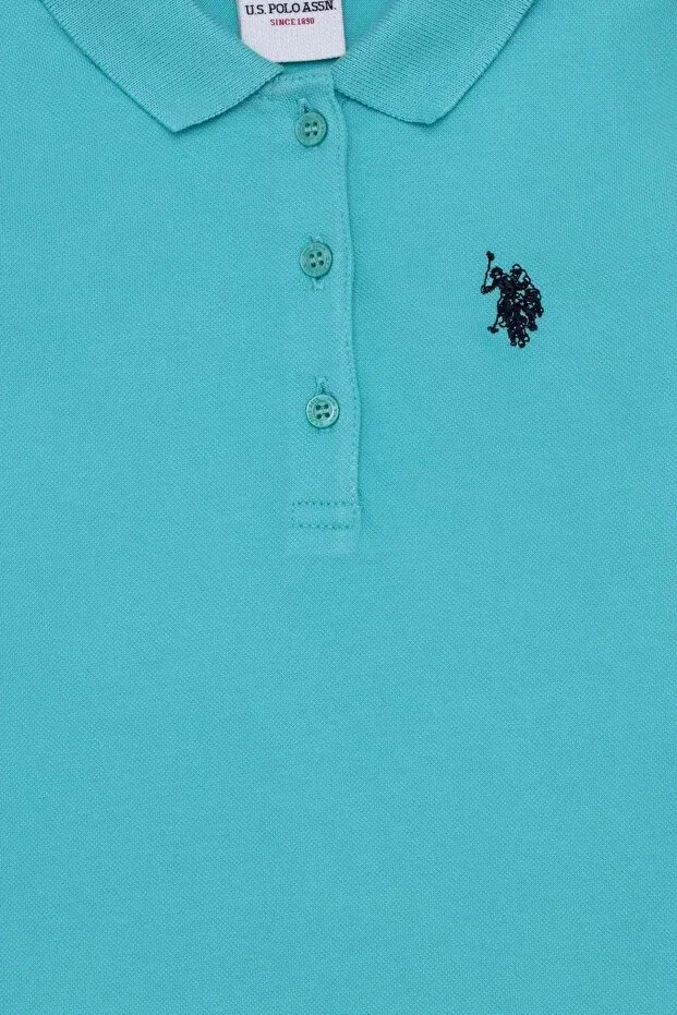 Детские свитшот для девочек хлопковый U.S. Polo Assn., Green — фото 3