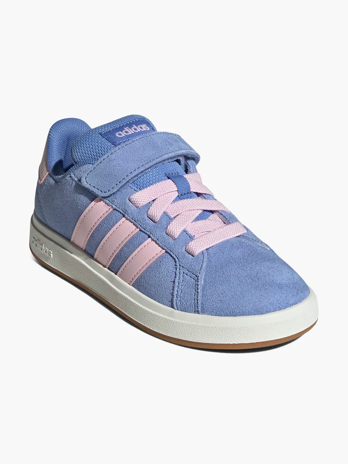 Детские кроссовки с эластичной шнуровкой Adidas Grand Court 00S EL C, синий — фото 2