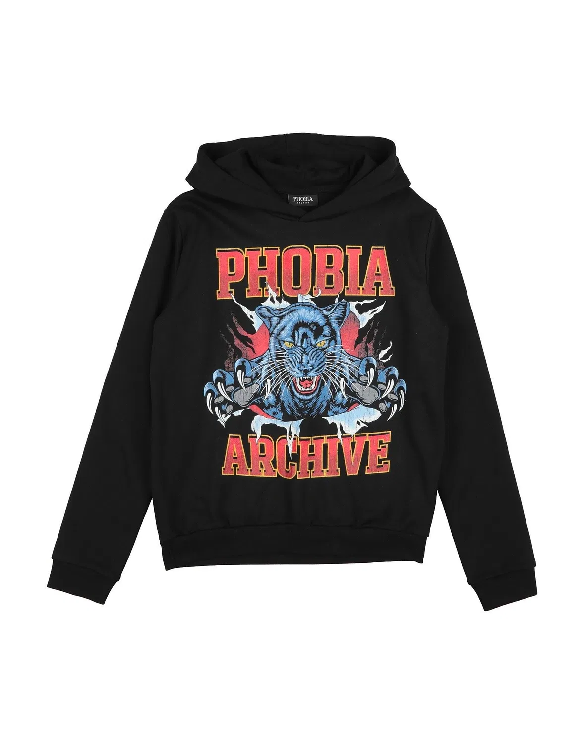 Детский свитшот с принтом Phobia Archive, черный