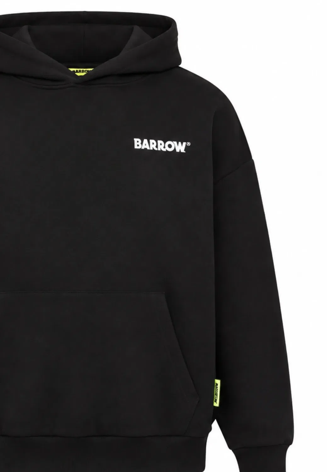 Худи макси с логотипом на спине, унисекс - худи Barrow, Black — фото 4