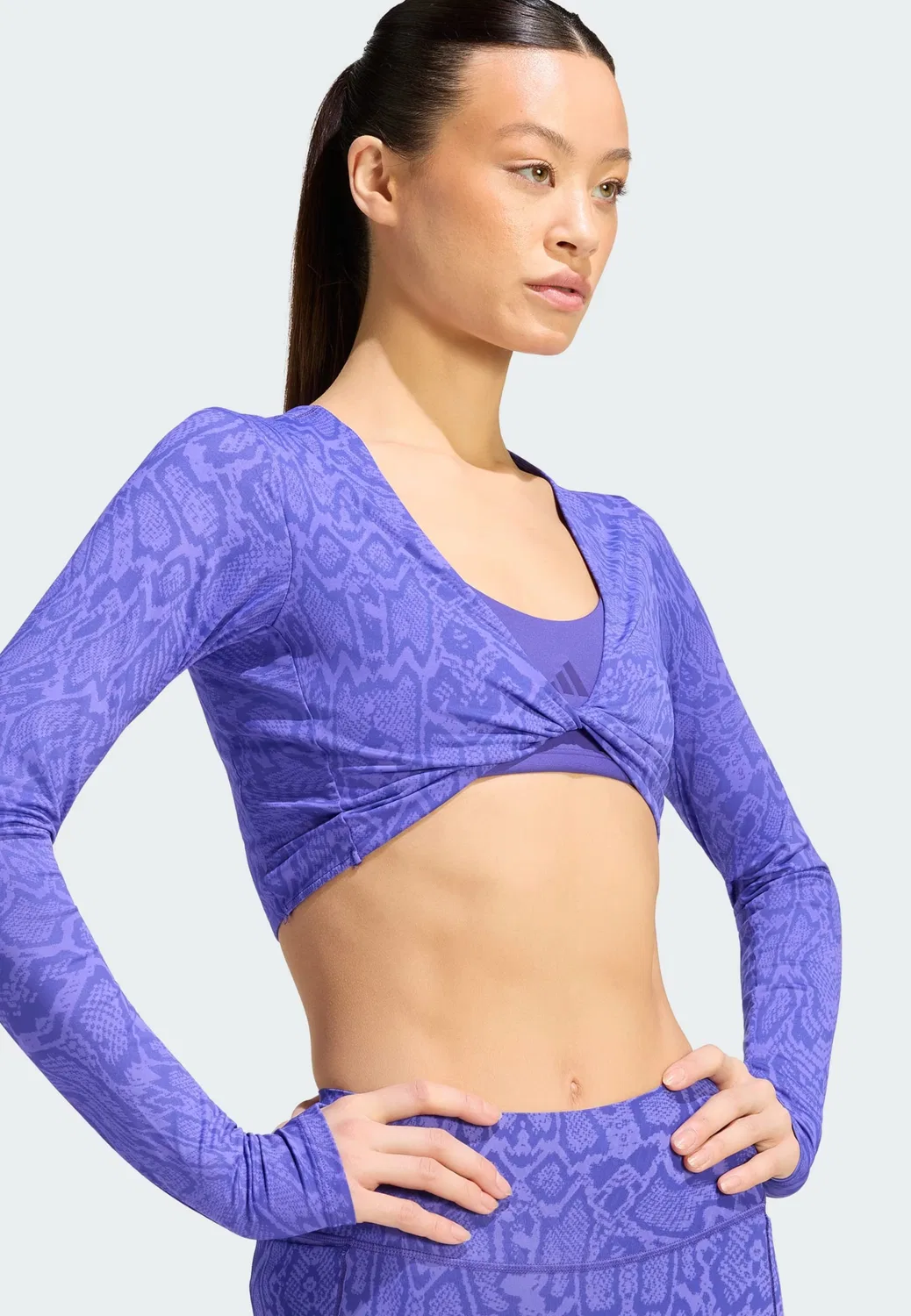 Спортивная футболка Adidas Performance Shirt PrimeLift фиолетового и лавандового цвета — фото 4