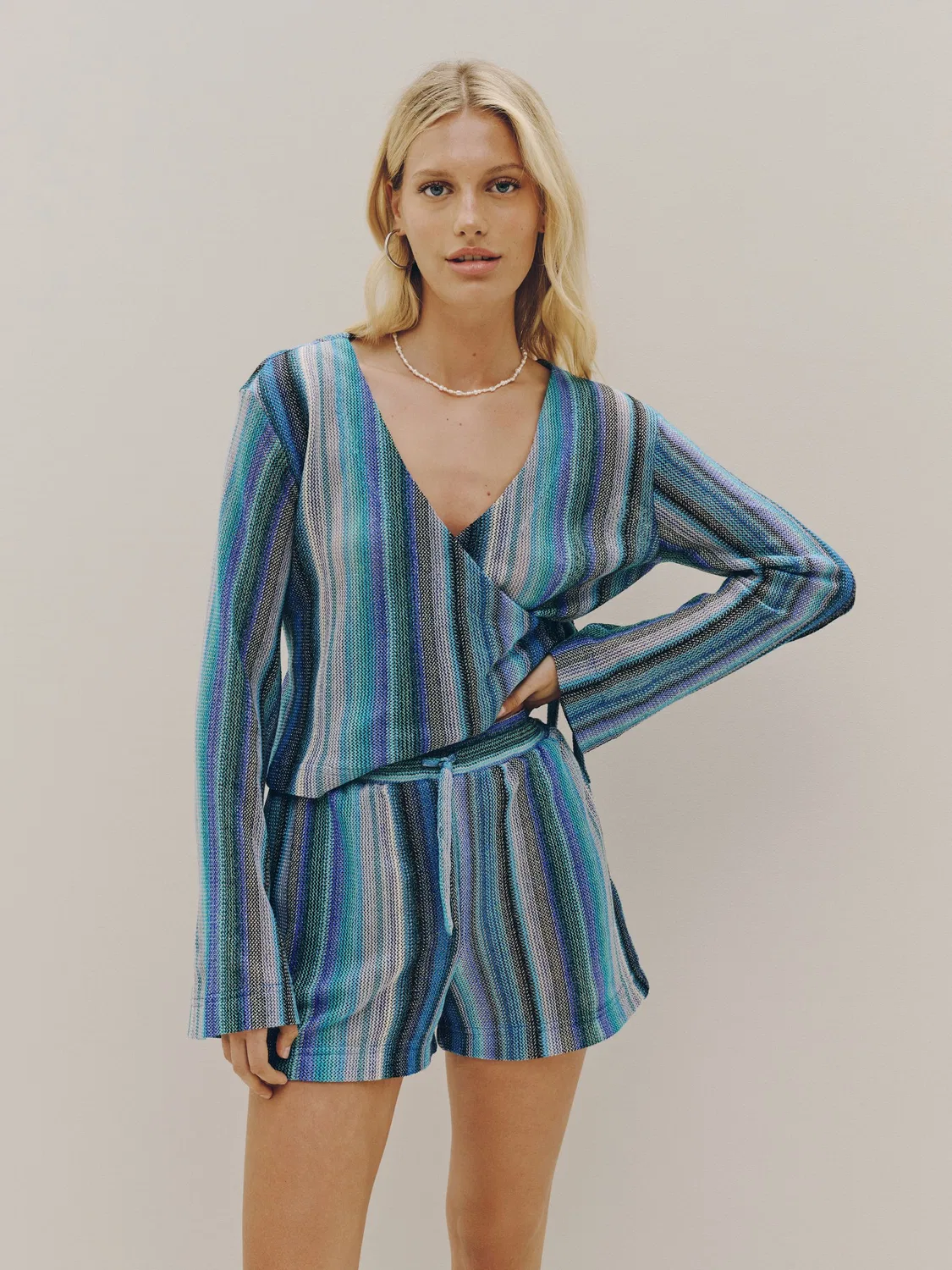 Шорты с блестками, Stripe Next, Blue Stripe