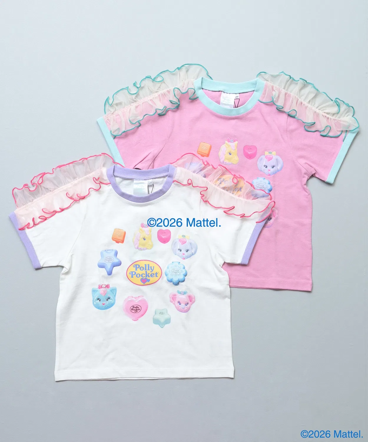Детская футболка с длинным рукавомс принтом Polly Pocket MARKEY'S, Pink — фото 2