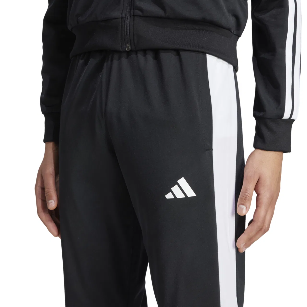 Мужские брюки 3-Stripes Colorblock Snap Adidas, белый/черный — фото 3