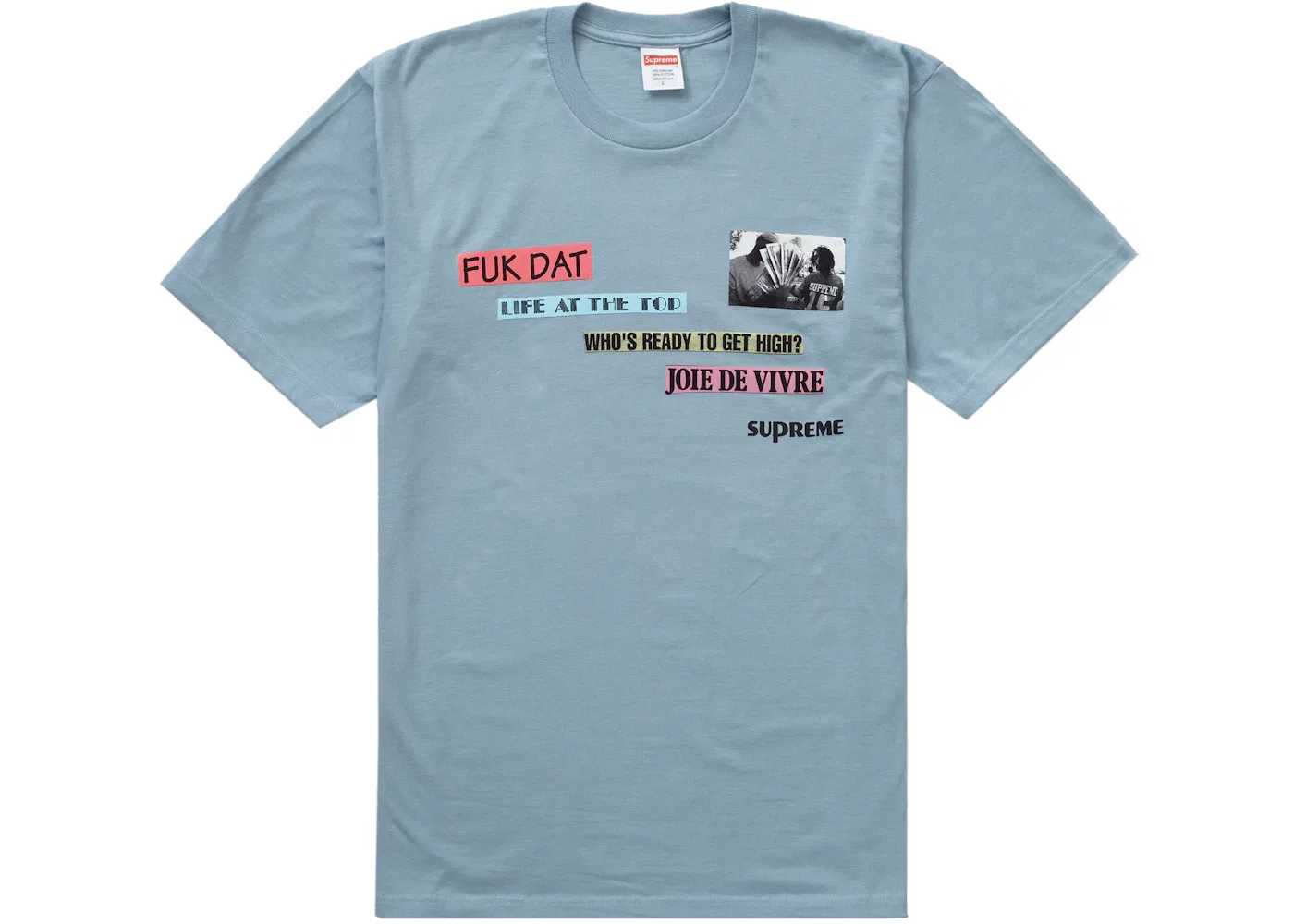 Мужская футболка Supreme Joie De Vivre Tee, Dusty Blue