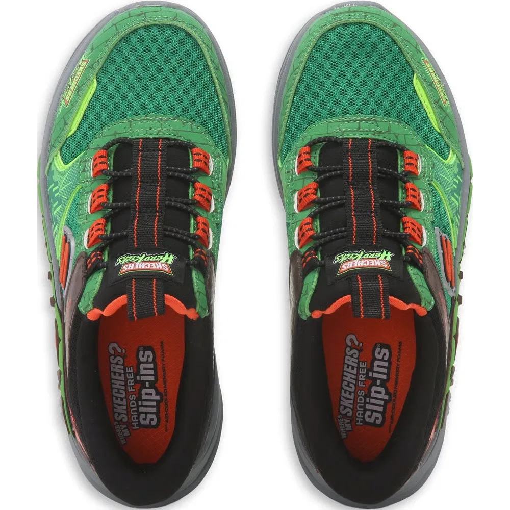 Детские кроссовки Skechers, Green Multi — фото 4