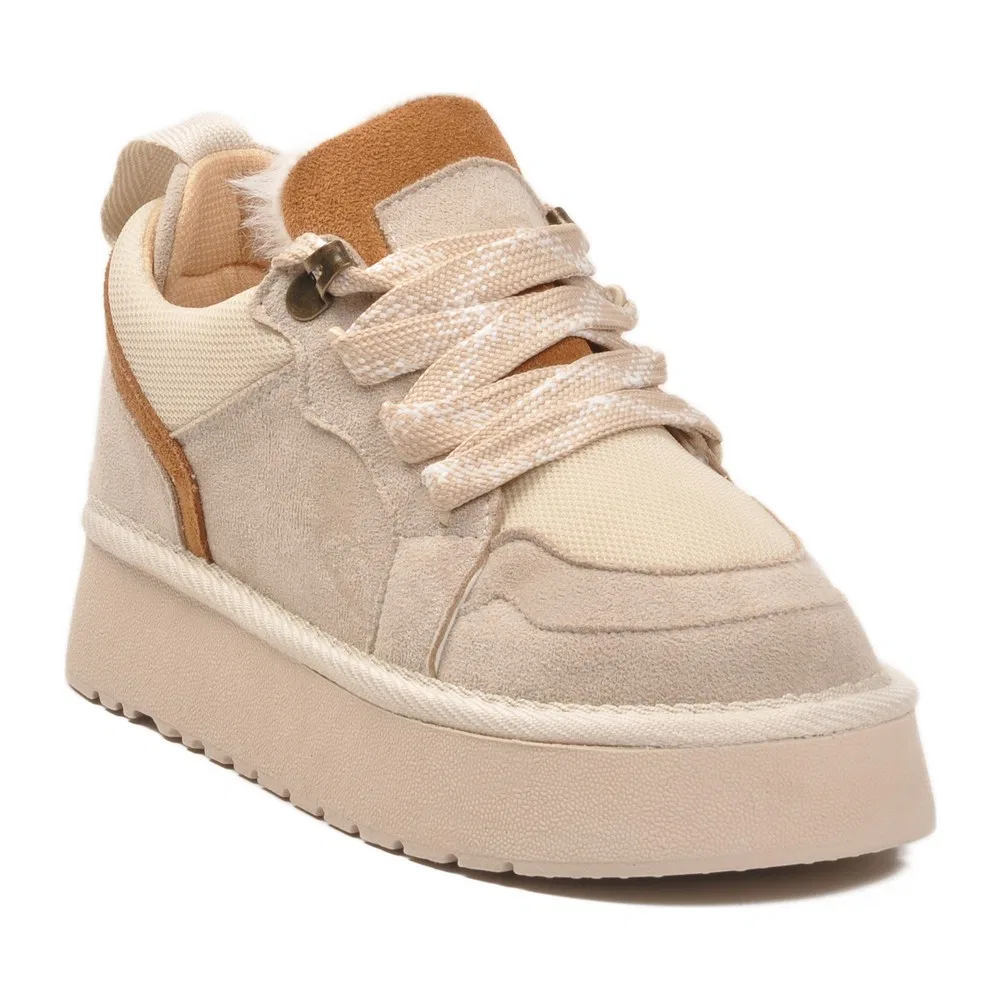 Детские кроссовки с шнуровкой Bej Süet Bağcıklı Unisex Çocuk Spor Ayakkabı 412445 F Ayakmod — фото 3